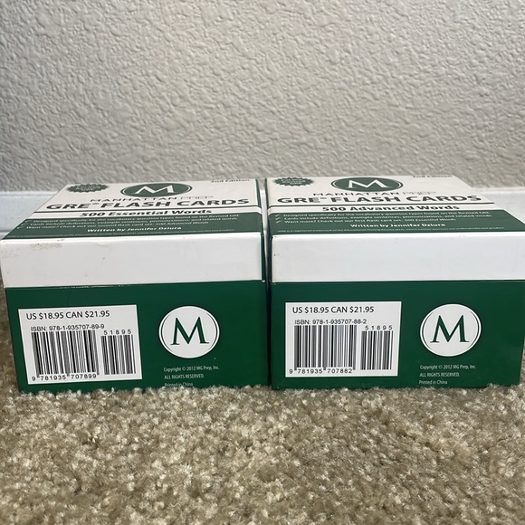 GRE Flash Cards Manhattan Prep 2nd Edition 500 Essential & 500 Advanced Words - Picture 3 of 7